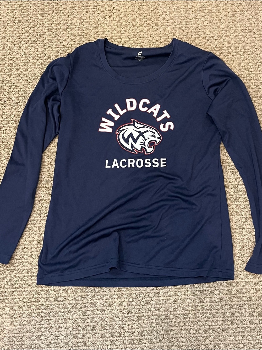 Wildcats Lacrosse Navy Long Sleeve Performance Tee